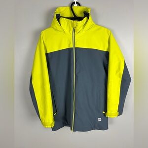 MEC Boy's Primaloft Winter Jacket Size 12 Medium Weight Waterproof Yellow‎ Grey